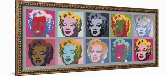 10 Marilyns, 1967-Andy Warhol-Framed Art Print