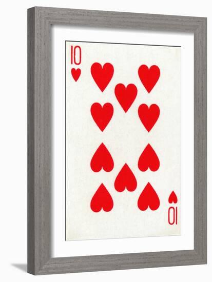 10 of Hearts from a deck of Goodall & Son Ltd. playing cards, c1940-Unknown-Framed Giclee Print