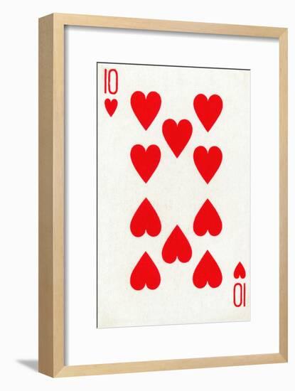 10 of Hearts from a deck of Goodall & Son Ltd. playing cards, c1940-Unknown-Framed Giclee Print