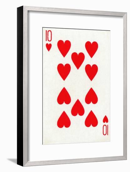 10 of Hearts from a deck of Goodall & Son Ltd. playing cards, c1940-Unknown-Framed Giclee Print