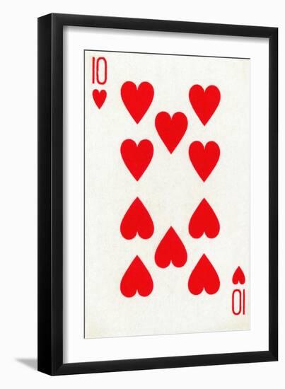 10 of Hearts from a deck of Goodall & Son Ltd. playing cards, c1940-Unknown-Framed Giclee Print