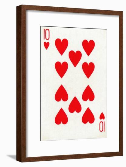 10 of Hearts from a deck of Goodall & Son Ltd. playing cards, c1940-Unknown-Framed Giclee Print