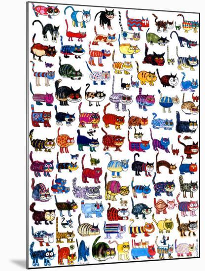 100 Cats and a Mouse-Vittorio-Mounted Art Print