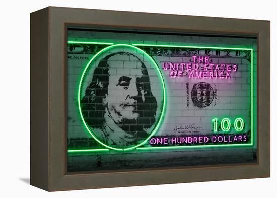 100 Dollars-Octavian Mielu-Framed Stretched Canvas