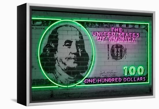 100 Dollars-Octavian Mielu-Framed Stretched Canvas