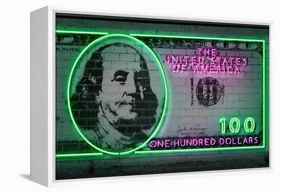 100 Dollars-Octavian Mielu-Framed Stretched Canvas