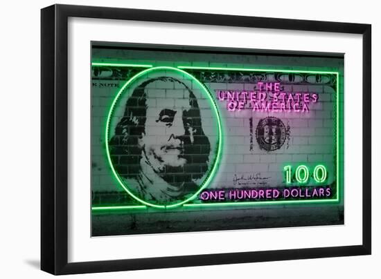 100 Dollars-Octavian Mielu-Framed Art Print