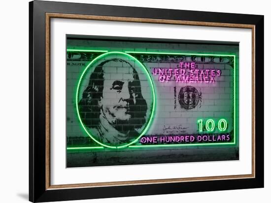 100 Dollars-Octavian Mielu-Framed Art Print