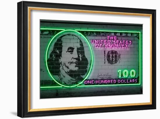 100 Dollars-Octavian Mielu-Framed Art Print