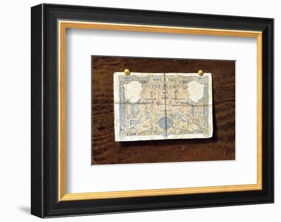 100 Franc Note-Victor Dubreuil-Framed Premium Giclee Print
