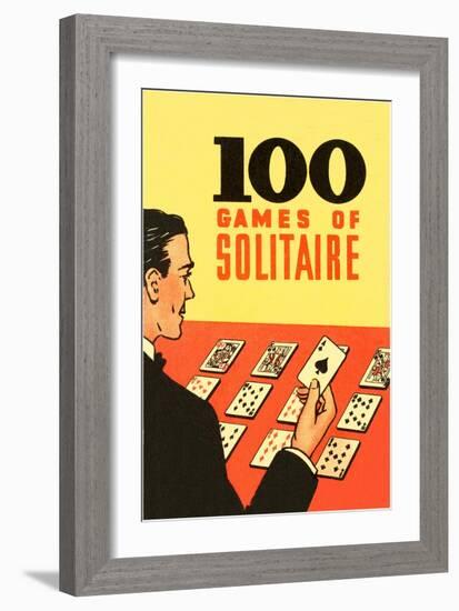 100 Games of Solitaire-null-Framed Giclee Print