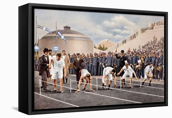 100 m Race at Olympic Games in Athens 1896-null-Framed Premier Image Canvas