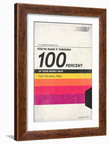 100 Percent Of Your Worst Days - VHS Tape-null-Framed Art Print