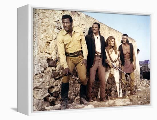 100 RIFLES, 1969 directed by TOM GRIES with Jim Brown, Burt Reynolds and Raquel Welch (photo)-null-Framed Stretched Canvas