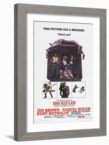 100 Rifles, 1969, Directed by Tom Gries-null-Framed Giclee Print