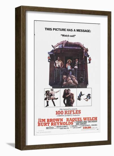 100 Rifles, 1969, Directed by Tom Gries-null-Framed Giclee Print