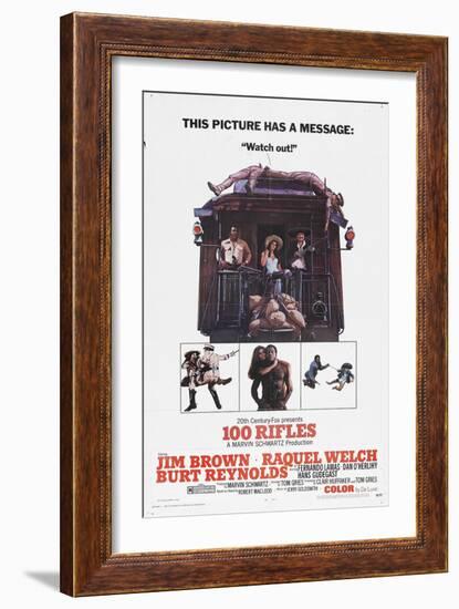 100 Rifles, 1969, Directed by Tom Gries-null-Framed Giclee Print