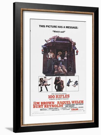 100 Rifles, 1969, Directed by Tom Gries-null-Framed Giclee Print