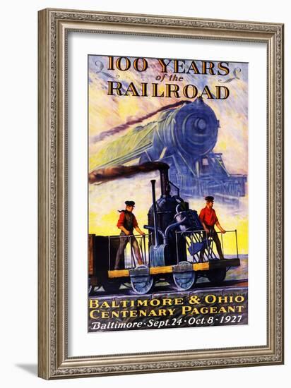 100 Years of the Railroad: the Centenary Pageant-null-Framed Giclee Print