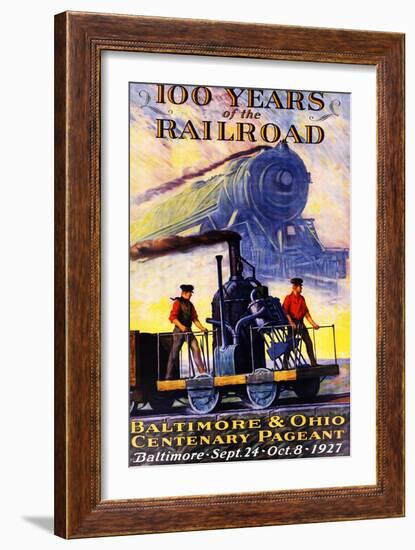 100 Years of the Railroad: the Centenary Pageant-null-Framed Giclee Print