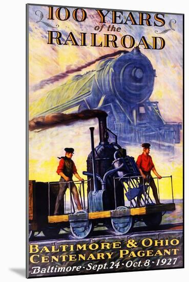 100 Years of the Railroad: the Centenary Pageant-null-Mounted Giclee Print