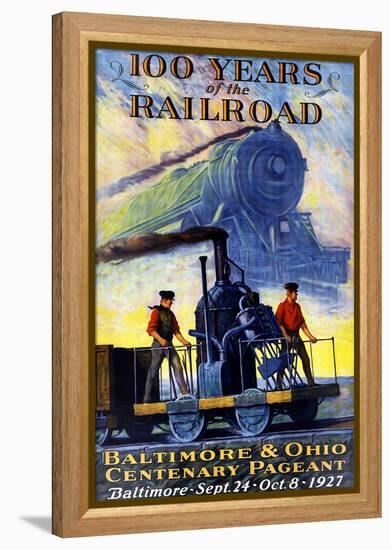 100 Years of the Railroad-Herbert Stitt-Framed Premier Image Canvas