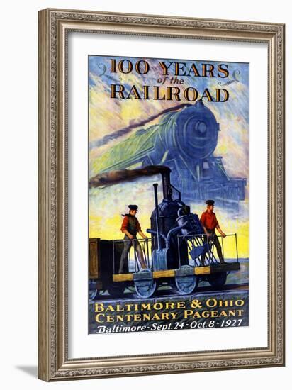 100 Years of the Railroad-Herbert Stitt-Framed Giclee Print