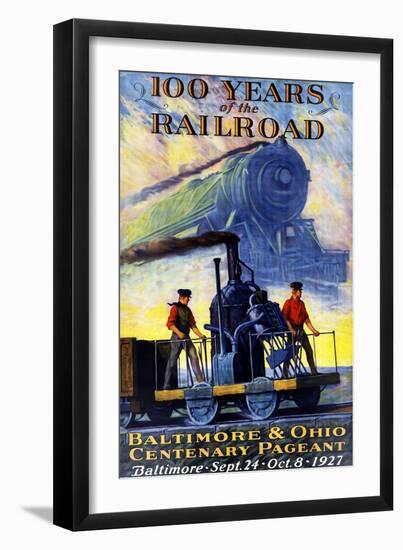 100 Years of the Railroad-Herbert Stitt-Framed Giclee Print