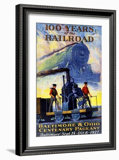 100 Years of the Railroad-Herbert Stitt-Framed Giclee Print