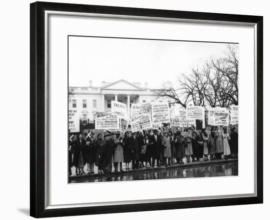 1000 Dominicans from New York City Demonstrate Loyalty to Generalissimo Rafael Trujillo-null-Framed Photo