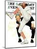 "100th Anniversary of Baseball" Saturday Evening Post Cover, July 8,1939-Norman Rockwell-Mounted Giclee Print