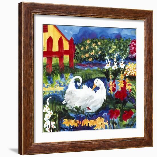 101 Views of the Red Fence Garden-Mike Smith-Framed Giclee Print