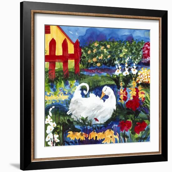 101 Views of the Red Fence Garden-Mike Smith-Framed Giclee Print