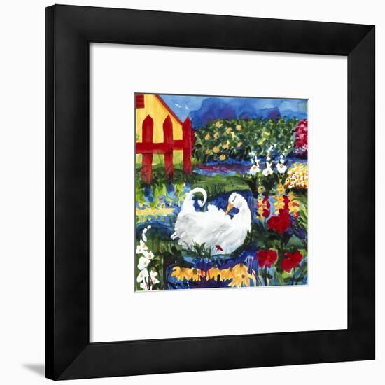 101 Views of the Red Fence Garden-Mike Smith-Framed Premium Giclee Print