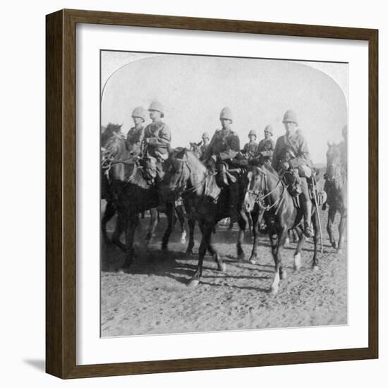 10th Hussars after Repulsing a Boer Attack, Colesberg, South Africa, 4th January 1900-Underwood & Underwood-Framed Giclee Print