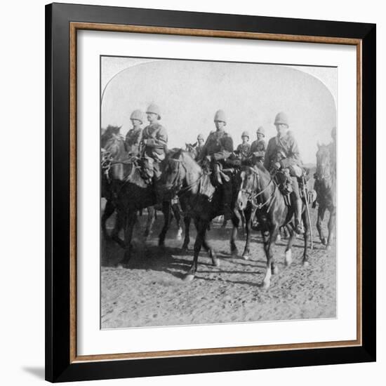 10th Hussars after Repulsing a Boer Attack, Colesberg, South Africa, 4th January 1900-Underwood & Underwood-Framed Giclee Print