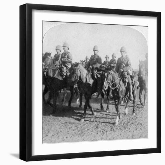 10th Hussars after Repulsing a Boer Attack, Colesberg, South Africa, 4th January 1900-Underwood & Underwood-Framed Giclee Print
