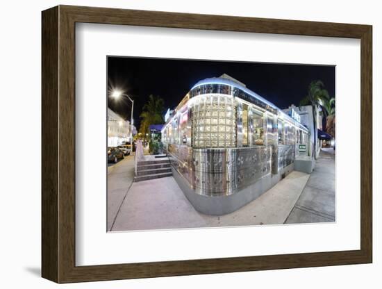 11st Street Diner, Fast Food Restaurant in Retro Style, Miami South Beach-Axel Schmies-Framed Photographic Print