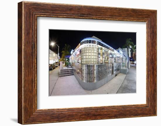 11st Street Diner, Fast Food Restaurant in Retro Style, Miami South Beach-Axel Schmies-Framed Photographic Print