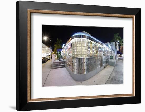 11st Street Diner, Fast Food Restaurant in Retro Style, Miami South Beach-Axel Schmies-Framed Photographic Print