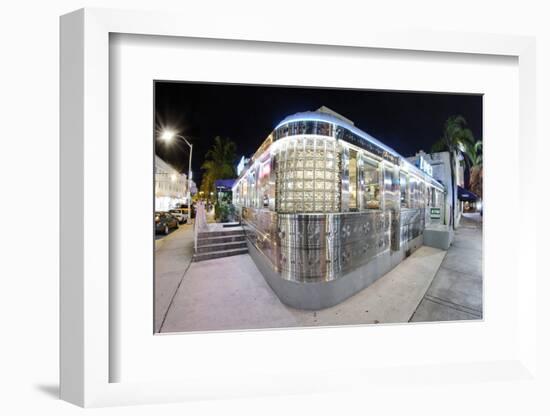 11st Street Diner, Fast Food Restaurant in Retro Style, Miami South Beach-Axel Schmies-Framed Photographic Print