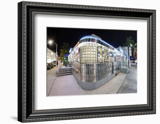 11st Street Diner, Fast Food Restaurant in Retro Style, Miami South Beach-Axel Schmies-Framed Photographic Print