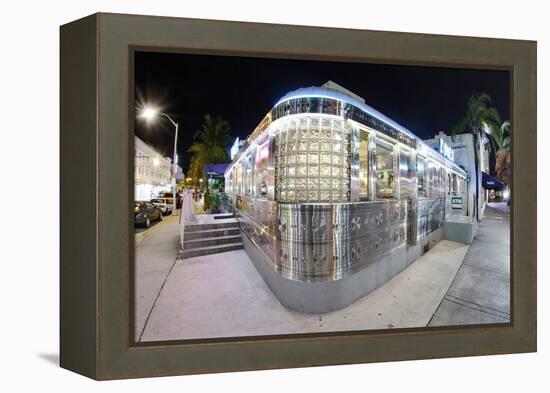 11st Street Diner, Fast Food Restaurant in Retro Style, Miami South Beach-Axel Schmies-Framed Premier Image Canvas