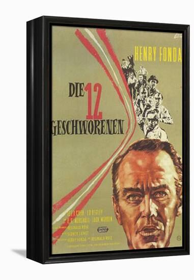 12 Angry Men, German Movie Poster, 1957-null-Framed Stretched Canvas