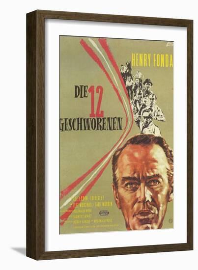 12 Angry Men, German Movie Poster, 1957-null-Framed Art Print