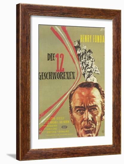 12 Angry Men, German Movie Poster, 1957-null-Framed Art Print