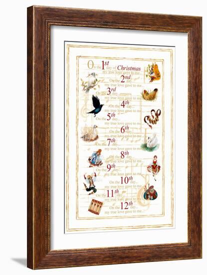 12 Days of Christmas (vertical)-Janice Gaynor-Framed Art Print