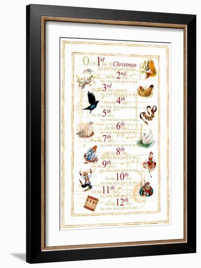 12 Days of Christmas (vertical)-Janice Gaynor-Framed Art Print