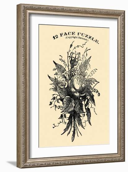 12 Face Puzzle-American Puzzle Co-Framed Art Print