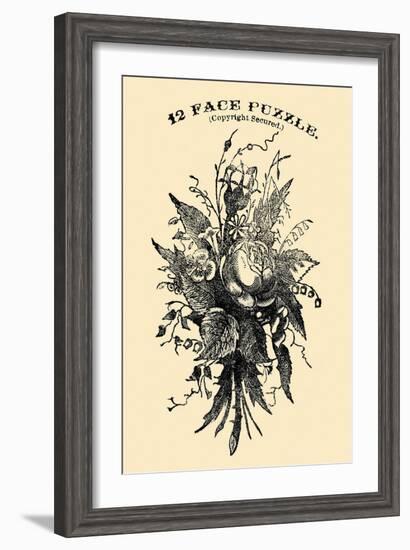 12 Face Puzzle-American Puzzle Co-Framed Art Print